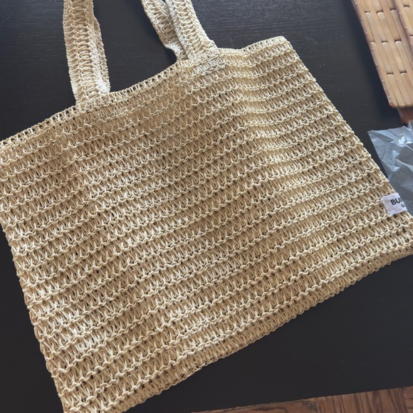 Bag burberrry tote weekender new straw - Picture 2 of 8